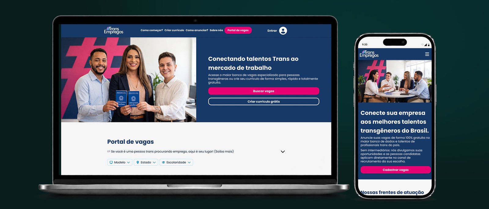 Redesign da experiência digital da Transempregos